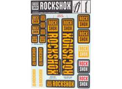 Rockshox Sticker Set tbv. Ø35mm Voorvork - Oranje