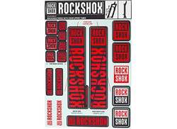 Rockshox Sticker Set tbv. Ø35mm Voorvork - Rood