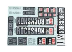 Rockshox Sticker Set tbv. Ø35mm Voorvork - Wit