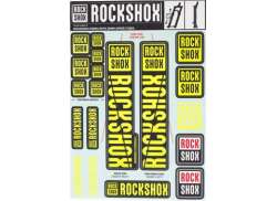 Rockshox ステッカー セット 用. Ø35mm フォーク - イエロー