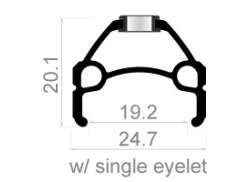 Rodi Felg 26" 559 19mm 36 Hull 14 Eike - Svart