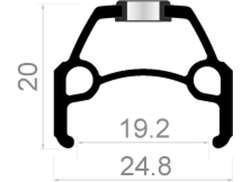 Rodi Jante 28/29" 622 19mm 36 Trou Aluminium - Argent