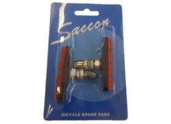 Saccon PM22R 브레이크 패드 V-브레이크 - 블랙/레드
