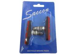 Saccon PM22R ブレーキ パッド V-ブレーキ - ブラック/レッド