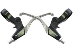 Saccon V-Brake Bremshebelsatz Rechts/Links - Schwarz/Silber