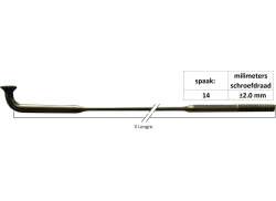 Sapim Flad Eger 14 CX-Ray + Nippel 258mm - Sølv (20)