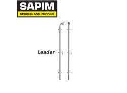 Sapim Leader 辐条 13 x 282mm J-弯曲 不锈钢 - 银色 (100)
