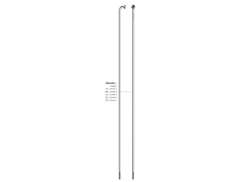 Sapim Leader Radio 14 x 240mm J-Bend Inox - Plata (100)