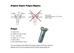 Sapim Polyax Spoke Nipple 14 14mm Brass - Silver (1)