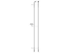 Sapim Race Eike 14 x 254mm J-Bend Inox - Sølv (100)