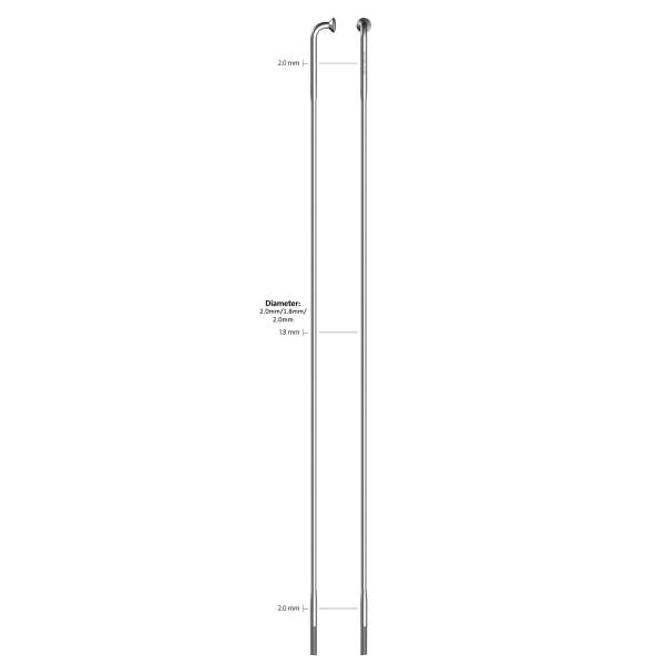 Sapim Rayons CX-Ray J-Bend + Écrous - 5 Pièces - Roues 28 Soldes