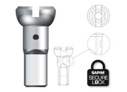 Sapim 스포크 니플 14 Secure 자물쇠 - 실버 (100)
