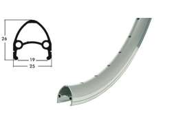 Schurmann Euroline Velg 28x1.75\" 36 Gaats Aluminium - Zilver