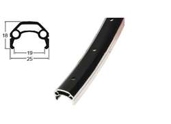 Schurmann YAK 19 Llanta 26x1.75" 36 Orificio Aluminio - Negro