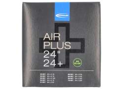 Schwalbe Air Plus AV10L-アプリ インナー チューブ 24x2.10-2.80" Sv - ブラック