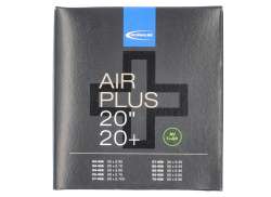 Schwalbe Air Plus Chambre À Air 20x2.10-2.80" Valve Schrader 40mm - Noir