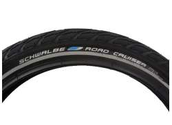 Schwalbe Carretera Cruiser Neumático 16 x 1.75" Reflectante - Negro