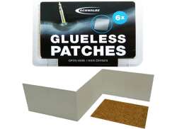Schwalbe Glueless Patches Tires Repair 6-Parts - White