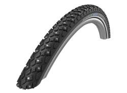 Schwalbe Marathon Winter 轮胎 28 x 1.60" 反光 - 黑色