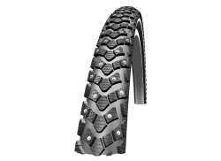 Schwalbe Marathon Winter 轮胎 28 x 1.60" 反光 - 黑色