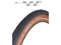 Schwalbe 胖 Frank 轮胎 28 x 2.00 反光 - 黑色/棕色