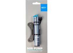 Schwalbe SOS Mini Pumpe 6 Stang Dv/FV/AV - Sølv