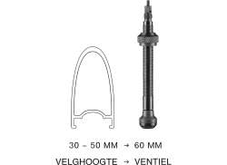 Schwalbe Tubless Ventil Pv 60mm - Svart
