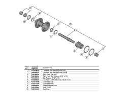 Shimano Achteras 142mm tbv. MT510 - Grijs