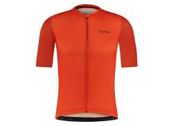 Shimano Aria Jersey Da Ciclismo Manica Corta Uomini Corallo Rosso - XL