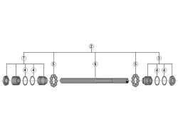 Shimano Ax Frontal Complet 146mm T3000 Acera