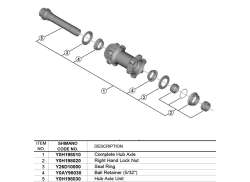 Shimano Ax Frontal Pentru. WH-RX570-TL-F12 100mm - Negru