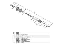Shimano Bakaksel 157mm Boost For. M8130-B - Grå