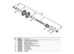 Shimano Bakaksel For. MT501 Centerlock - Gr&aring;