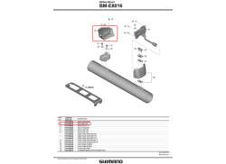 Shimano Baterie Capac Protecție Pentru. Steps E8016 - Negru