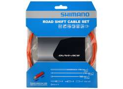 Shimano 变速器 线缆套装 不锈钢/Polymeer 1700mm - 橙色