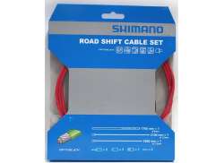 Shimano 변속기 케이블 세트 Optislik - 레드
