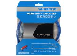 Shimano 변속기 케이블 세트 스테인리스/Polymeer 1700mm - Blau
