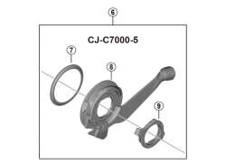 Shimano Casetă Articulație Pentru. C7000-5 Belt-Angrenare - Negru