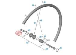 Shimano Cone + Porca De Bloqueio Esquerdo Para. RS170-CL-R12 - Preto