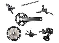 Shimano Deore XTR M9100 36T 12V 175mm 10-45T 2P - ブラック