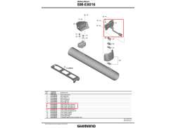 Shimano E8016 Pile Kit De Montage 250mm - Noir