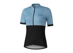 Shimano Element Tricou Cu M&acirc;necă Lungă Pentru Ciclism Ss Damă Blue
