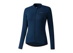 Shimano Kaede Thermal Cycling Jersey Women Deep Ocean - XS