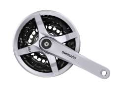 Shimano Kranksett 6/8S 42/34/24T 170mm - S&oslash;lv
