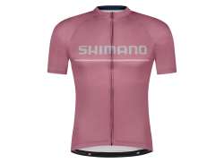 Shimano Logo Cycling Jersey Short Sleeve Brown - L