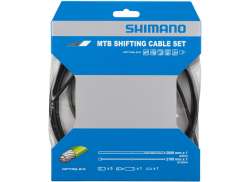 Shimano MTB OptiSlick Set Cabluri De Viteze - Negru