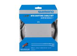 Shimano MTB Polymeer V&auml;xelkabel Sats - Svart