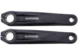 Shimano P&eacute;dalier 165mm Pour. Steps E8000 - Noir