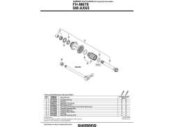 Shimano Rear Axle Complete FH-M648 Zee