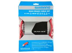 Shimano Set Cabluri De Fr&acirc;nă BC-9000 Race Față/Spate - Roșu